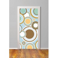 Αυτοκόλλητο πόρτας - Groove circles