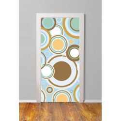 Αυτοκόλλητο πόρτας - Groove circles