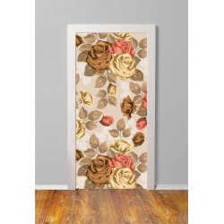 Αυτοκόλλητο πόρτας - Καφέ τριαντάφυλλα