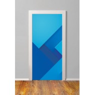 Αυτοκόλλητο πόρτας - Μπλε αποχρώσεις