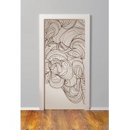 Αυτοκόλλητο πόρτας - Vintage σχέδιο