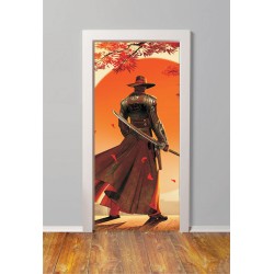 Αυτοκόλλητο πόρτας - Σαμουράι