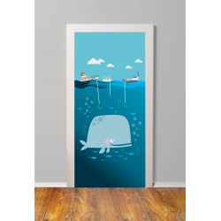 Αυτοκόλλητο πόρτας - Φάλαινα 2
