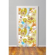 Αυτοκόλλητο πόρτας - Φλοράλ μοτίβο