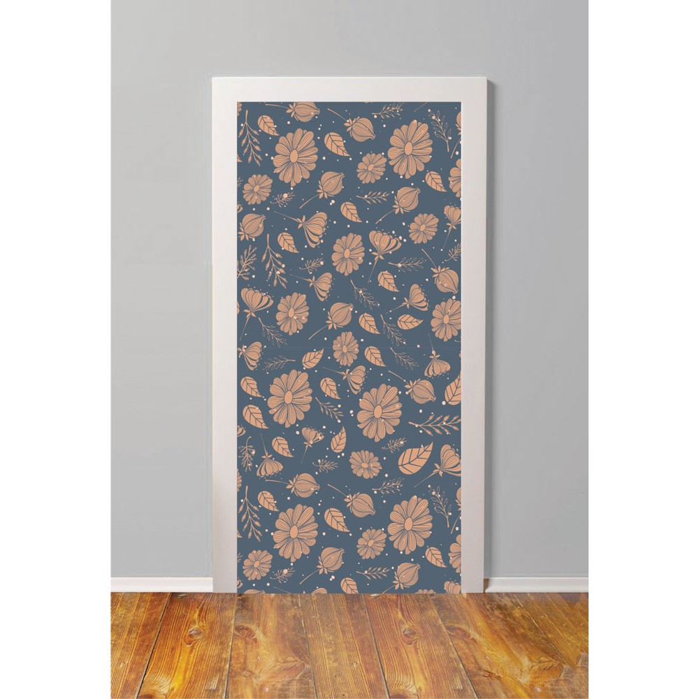 Αυτοκόλλητο πόρτας - Vintage λουλούδια