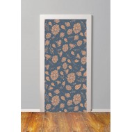 Αυτοκόλλητο πόρτας - Vintage λουλούδια