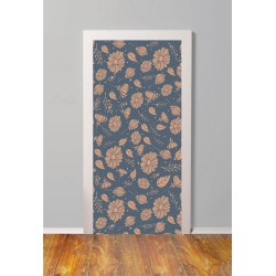 Αυτοκόλλητο πόρτας - Vintage λουλούδια