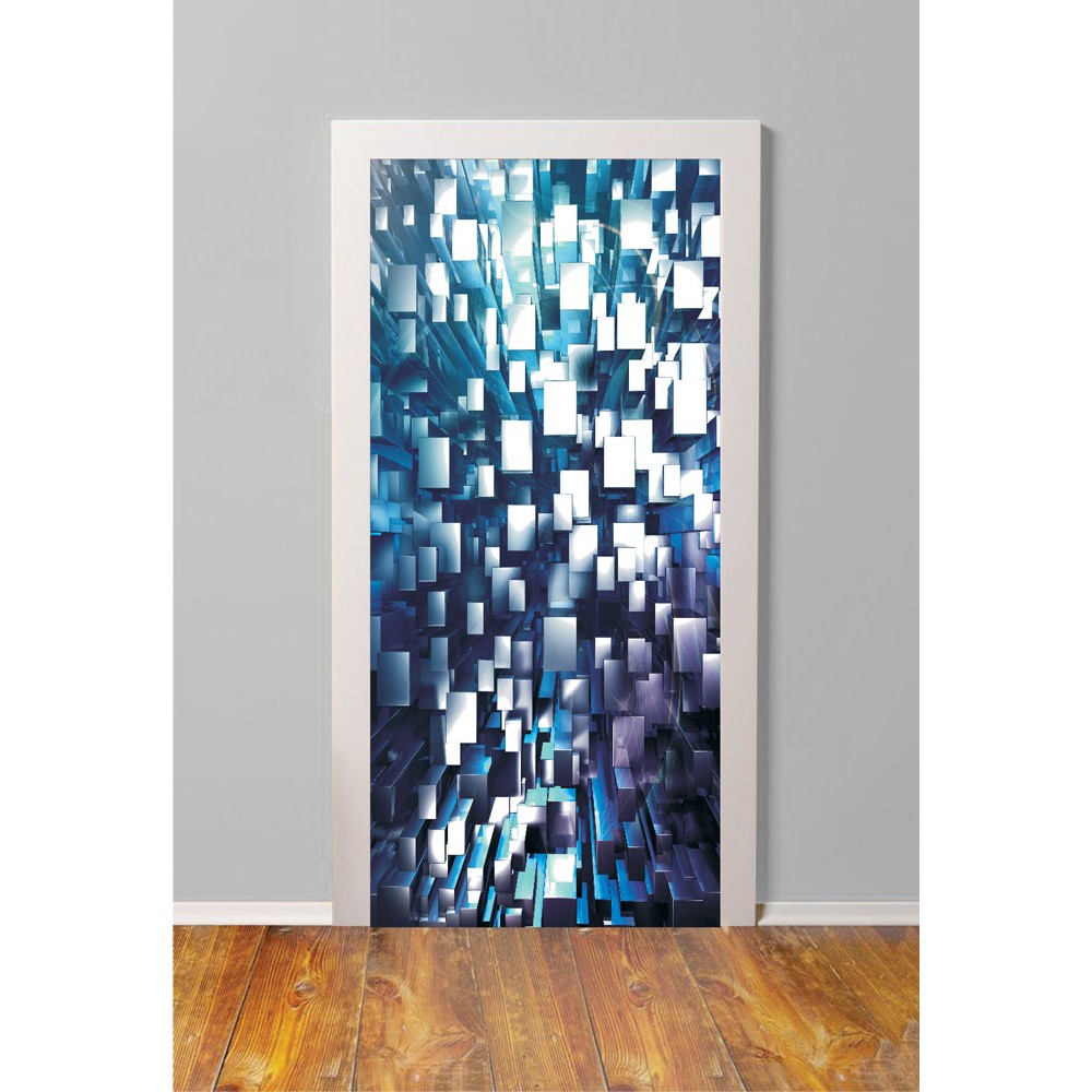 Αυτοκόλλητο πόρτας - Abstract shapes