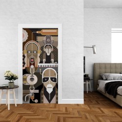 Αυτοκόλλητο πόρτας - Abstract 02