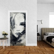 Αυτοκόλλητο πόρτας - Γυναικείο Πρόσωπο