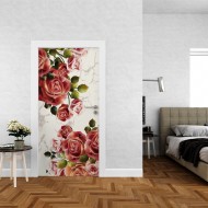 Αυτοκόλλητο πόρτας - Τριαντάφυλλα