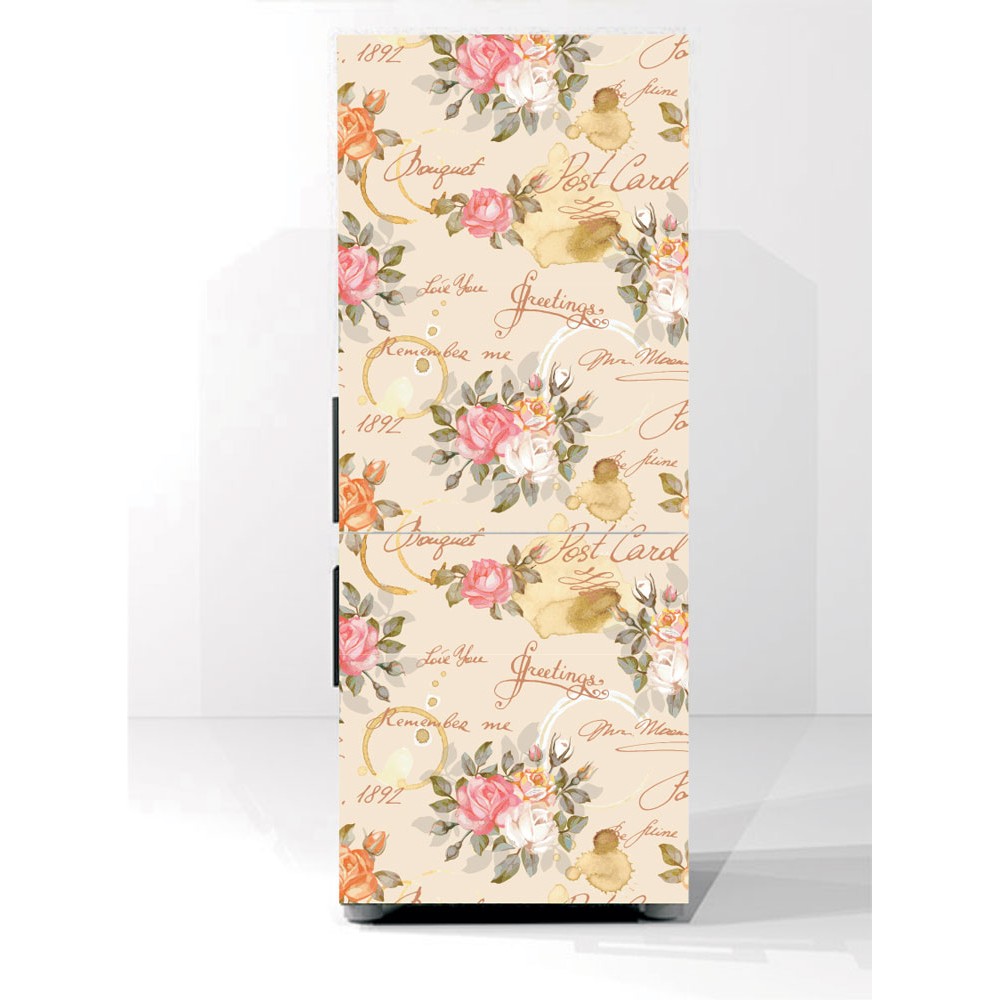 Αυτοκόλλητο ψυγείου - Vintage flowers