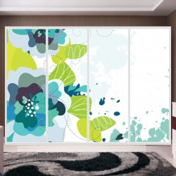 Αυτοκόλλητο ντουλάπας - Λουλούδια