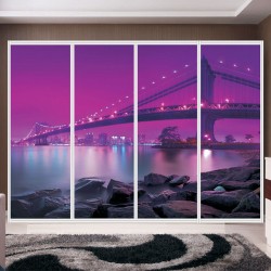 Αυτοκόλλητο ντουλάπας - Purple River