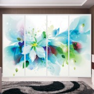 Αυτοκόλλητο ντουλάπας - White flower