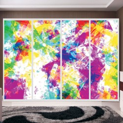 Αυτοκόλλητο ντουλάπας - Abstract flowers