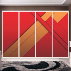 Αυτοκόλλητο ντουλάπας - Κόκκινο - πορτοκαλί