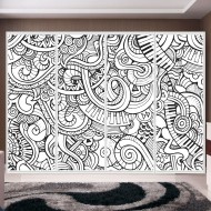 Αυτοκόλλητο ντουλάπας - Αφηρημένα πλήκτρα