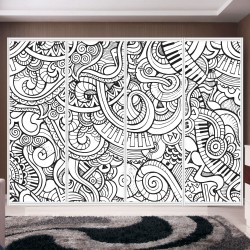 Αυτοκόλλητο ντουλάπας - Αφηρημένα πλήκτρα