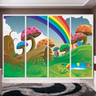 Αυτοκόλλητο ντουλάπας - Μανιτάρια