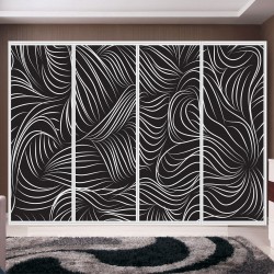 Αυτοκόλλητο ντουλάπας - Λευκές γραμμές