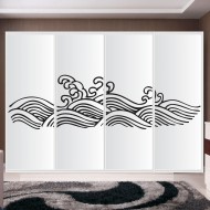 Αυτοκόλλητο ντουλάπας - Κύματα