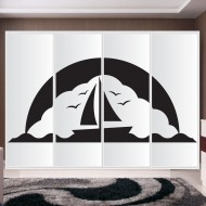 Αυτοκόλλητο ντουλάπας - Καράβι