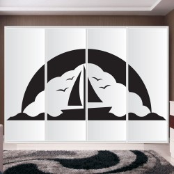 Αυτοκόλλητο ντουλάπας - Καράβι