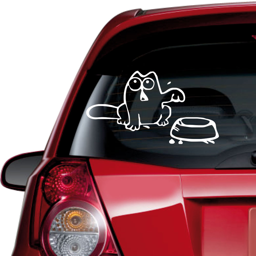 Αυτοκόλλητο αυτοκινήτου - Νηστική Γατούλα