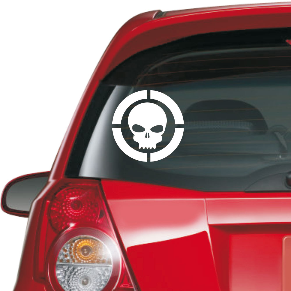 Αυτοκόλλητο αυτοκινήτου - Κρανίο 03