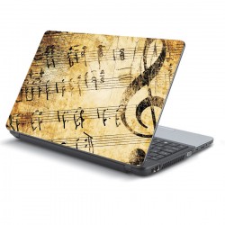Αυτοκόλλητο Laptop - Vintage music notes