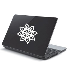 Αυτοκόλλητο Laptop - Tribal λουλούδι