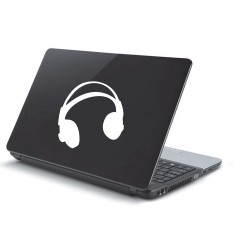 Αυτοκόλλητο Laptop - Ακουστικά