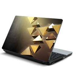 Αυτοκόλλητο Laptop - Χρυσά Τρίγωνα