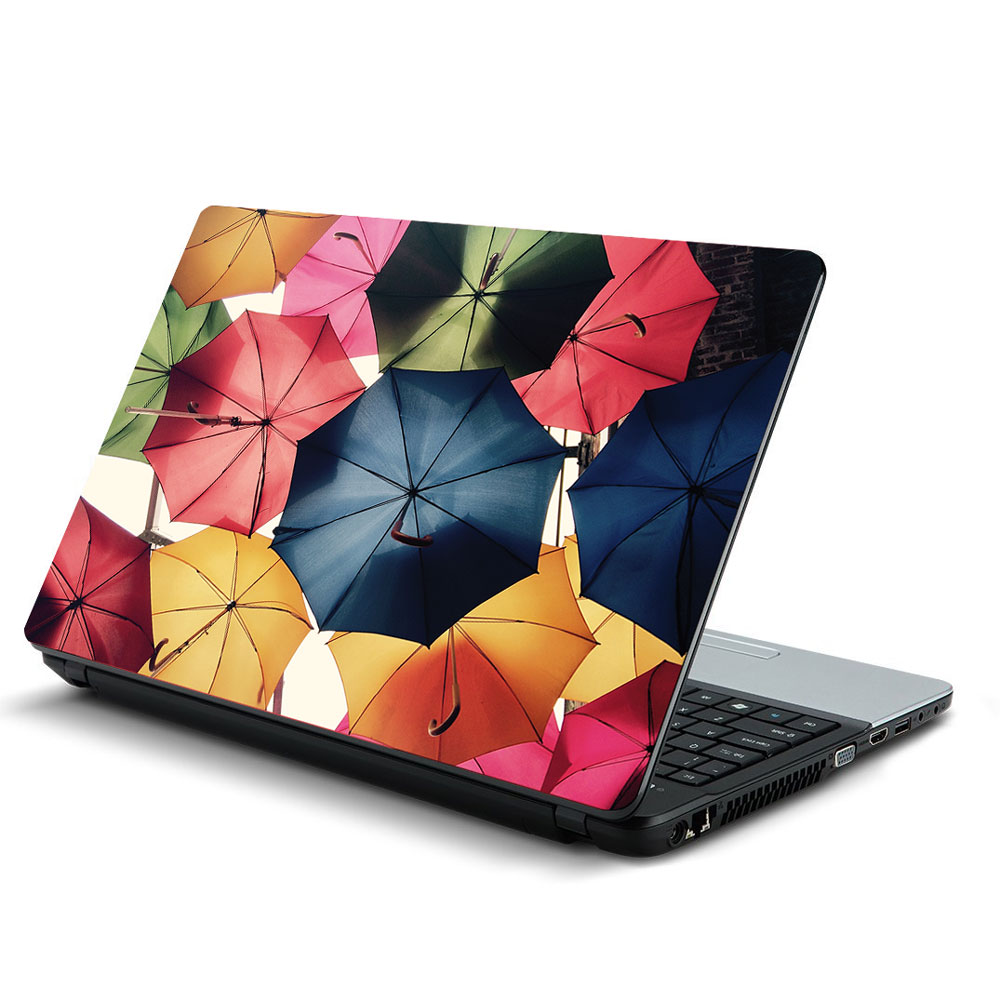 Αυτοκόλλητο Laptop - Πολύχρωμες Ομπρέλες