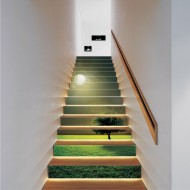 Αυτοκόλλητο σκάλας - Δέντρο τη νύχτα