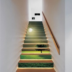 Αυτοκόλλητο σκάλας - Δέντρο τη νύχτα