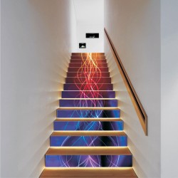 Αυτοκόλλητο σκάλας - Colored rays