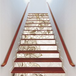 Αυτοκόλλητο σκάλας - Vintage μοτίβο 7