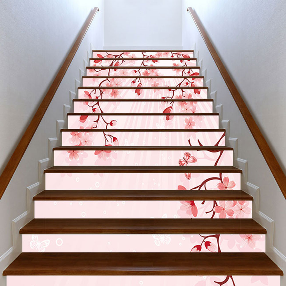 Αυτοκόλλητο σκάλας - Άνθη