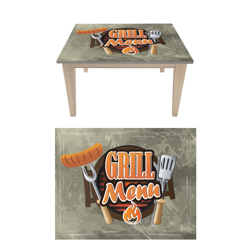 Αυτοκόλλητο τραπεζιού - Grill menu