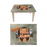Αυτοκόλλητο τραπεζιού - Grill menu