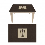 Αυτοκόλλητο τραπεζιού - Μαχαιροπίρουνα