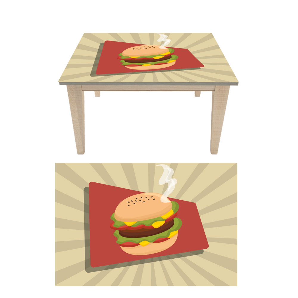 Αυτοκόλλητο τραπεζιού - Burger 2