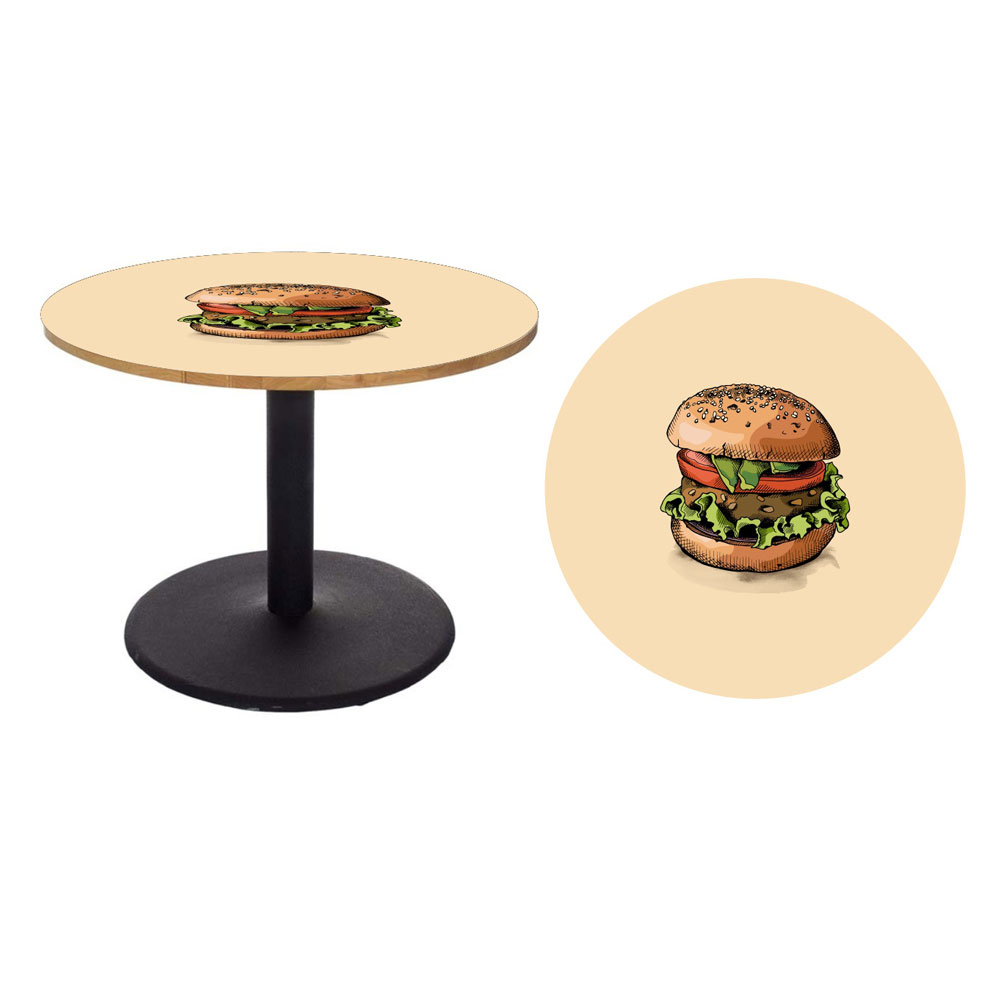 Αυτοκόλλητο τραπεζιού - Burger 4