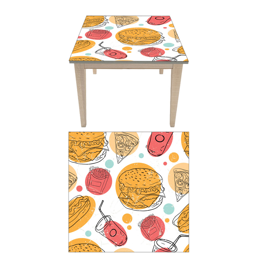 Αυτοκόλλητο τραπεζιού - Fast Food 4
