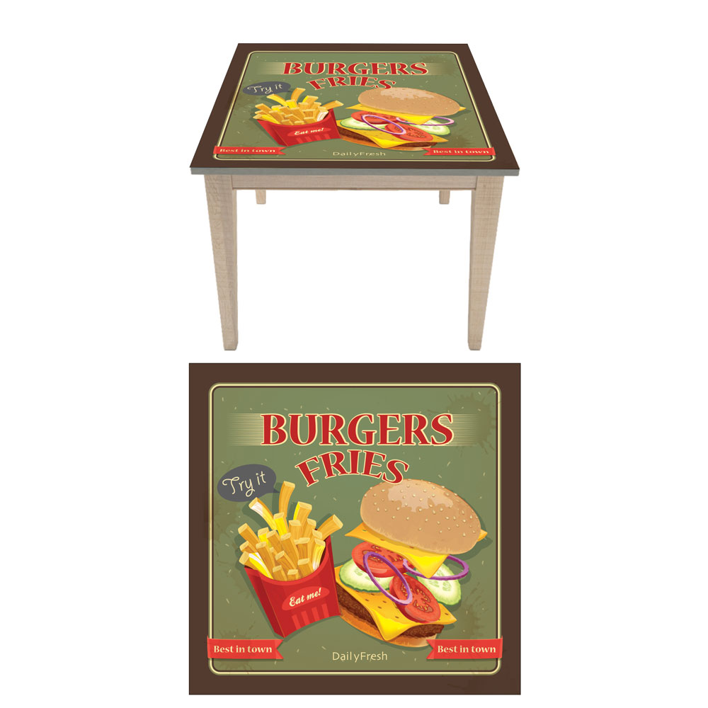 Αυτοκόλλητο τραπεζιού - Burgers