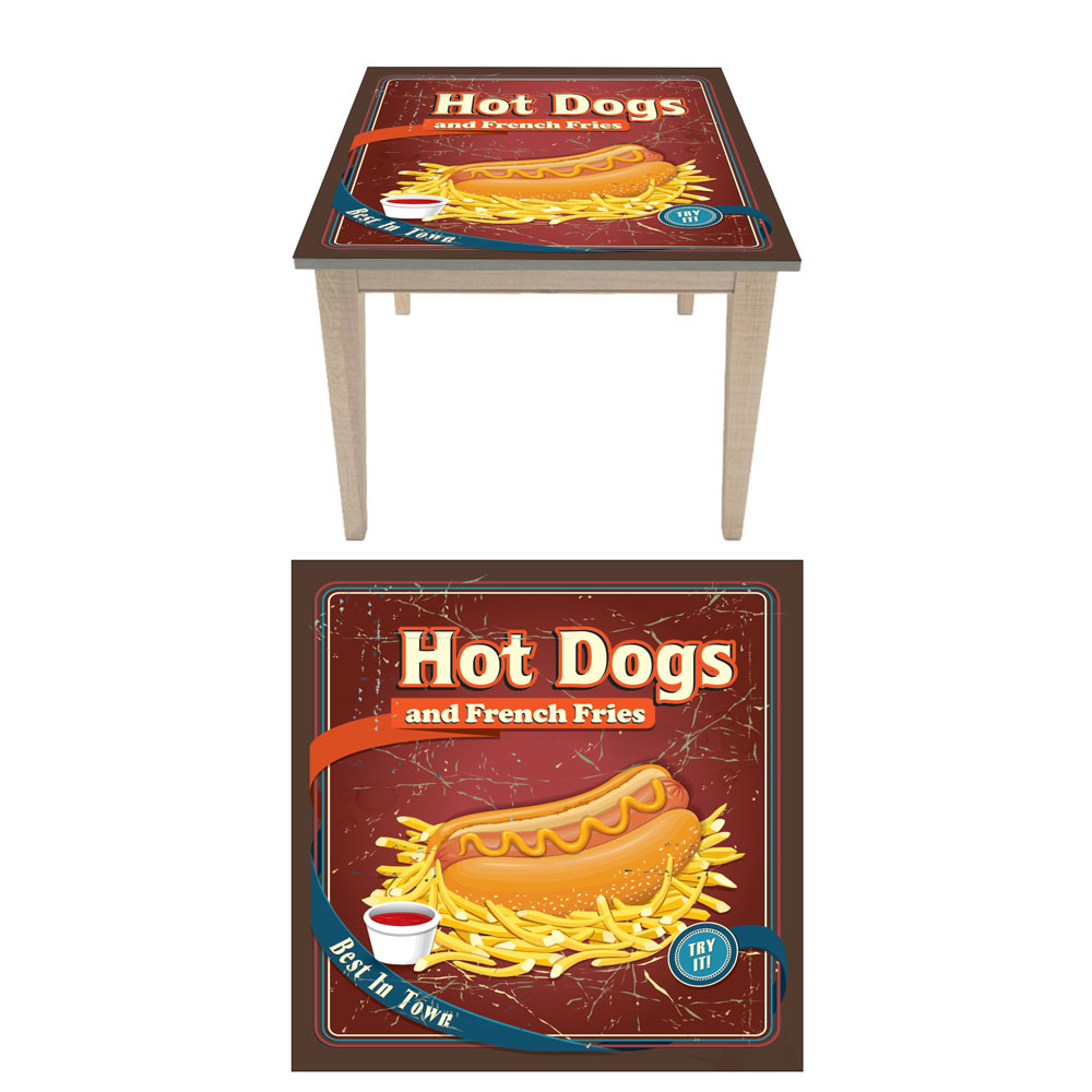 Αυτοκόλλητο τραπεζιού - Hot Dogs