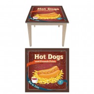 Αυτοκόλλητο τραπεζιού - Hot Dogs