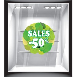 Αυτοκόλλητο βιτρίνας - Άνοιξη - Εκπτώσεις 2